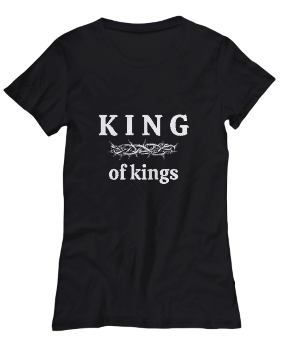 Women's King Of Kings Black T Shirt