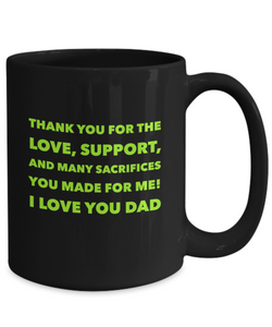 Thank You I Love You Dad Coffee Mug