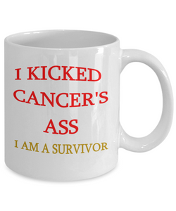 I Kicked Cancer's Ass Coffee Mug