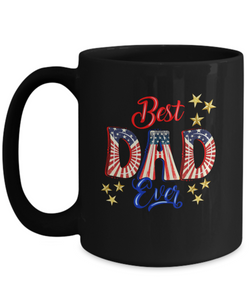 Best Dad Ever Stars And Stripes Coffee Mug