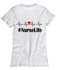 Women's Nurse Life Red Heart T-Shirt