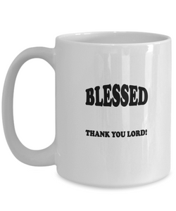 Blessed Thank You Lord Coffee Mug BW