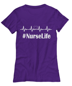 Women's Nurse Life White Heart T-Shirt