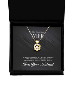 Wife Last Breath Heart Knot Necklace