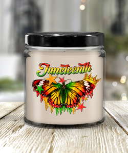 Juneteenth Butterfly Candle