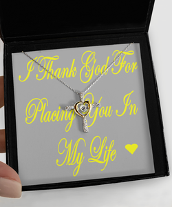In My Life Heart Cross Necklace