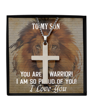 Son Warrior Brass Cross Necklace