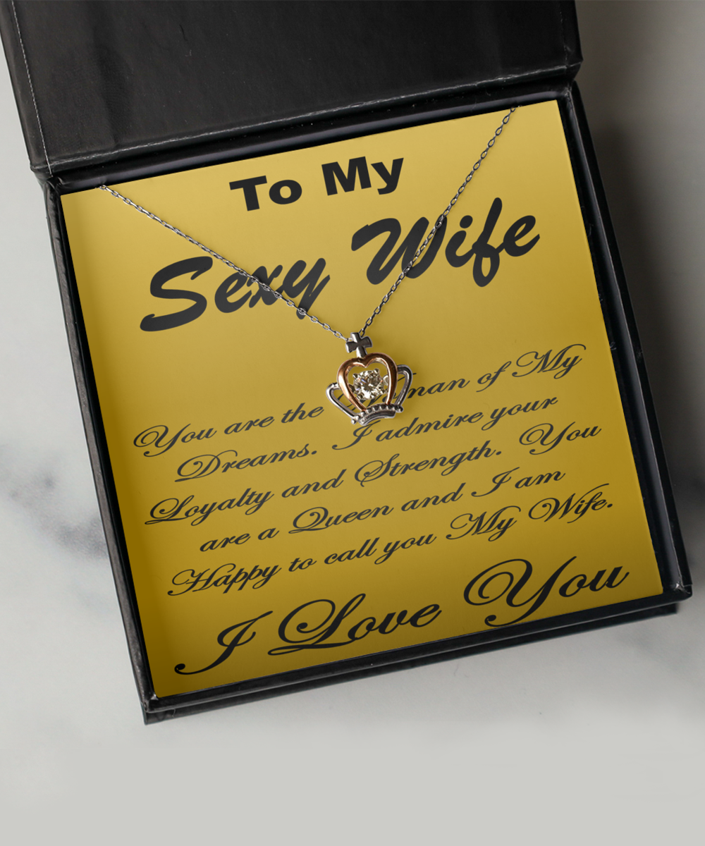 Sexy Wife Cross Crown Necklace GBG