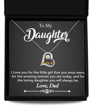 Daughter From Dad Always Love Heart Necklace BWBG