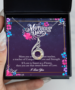 Mom Sweet Flower Of Love Rising Phoenix Necklace
