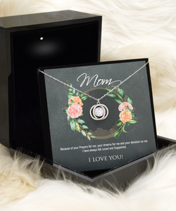 Mom Love And Support Double Circle Necklace