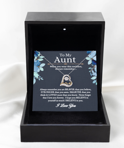 Aunt Remember I Love You Love Heart Necklace