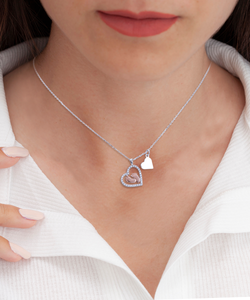 Merry Christmas Blessed Baby Feet Heart Necklace