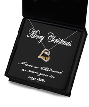 Merry Christmas Blessed Love Heart Necklace