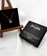 Loving Daughter Solitaire Crystal Necklace BW
