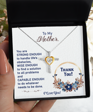 Mother Capable Cross Heart Necklace