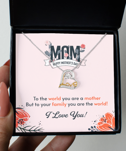 Mom You Are The World Love Dancing Necklace