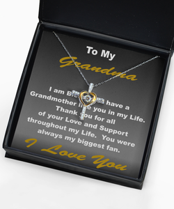 Grandma Cross Heart Love Necklace BBG